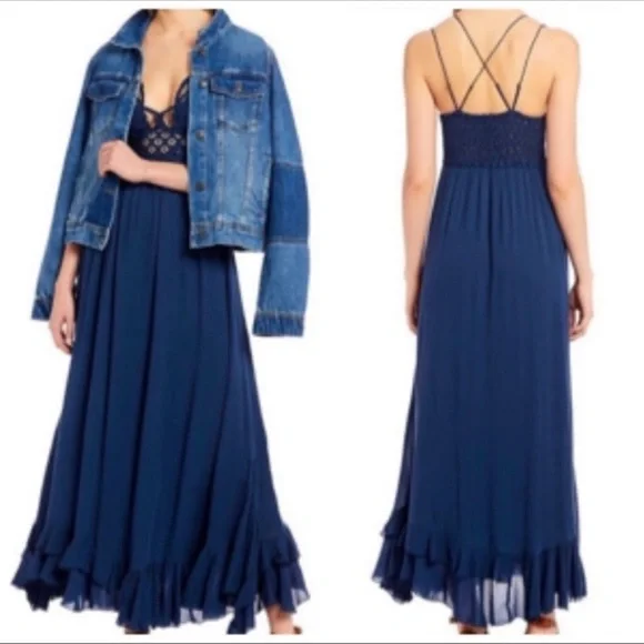 Free People ADELLA MAXI SLIP DRESS - Picture 8 of 11